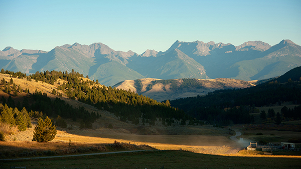 View of the Absaroka Range from Trail Creek Road